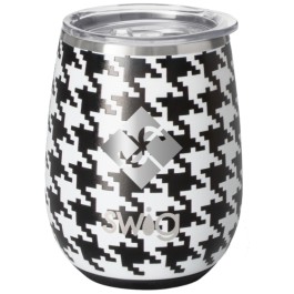 14 oz. Swig Life Houndstooth Stainless Steel Stemless Wine Tumbler