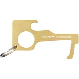 No Contact Keychain - Brass