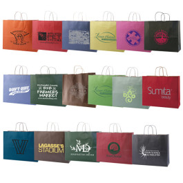 Logo Tinted Kraft Shopping Bags