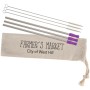 3-pack Stainless Straw Kit With Cotton Pouch