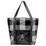Buffalo Plaid Laminated Shopper Tote