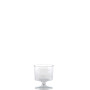 2 oz. Clear Fluted Plastic Footed Wine Glasses