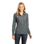 District - Ladies Long Sleeve Washed Woven Shirt1