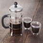 Modena Coffee Press And Glass Set