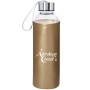 18 oz. Aqua Pure Glass Bottle With Metallic Sleeve