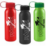 Promotional 24 oz. Metalike Bottle with Tethered Lid
