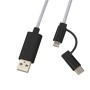 3-in-1 10 Ft. Braided Charging Cable