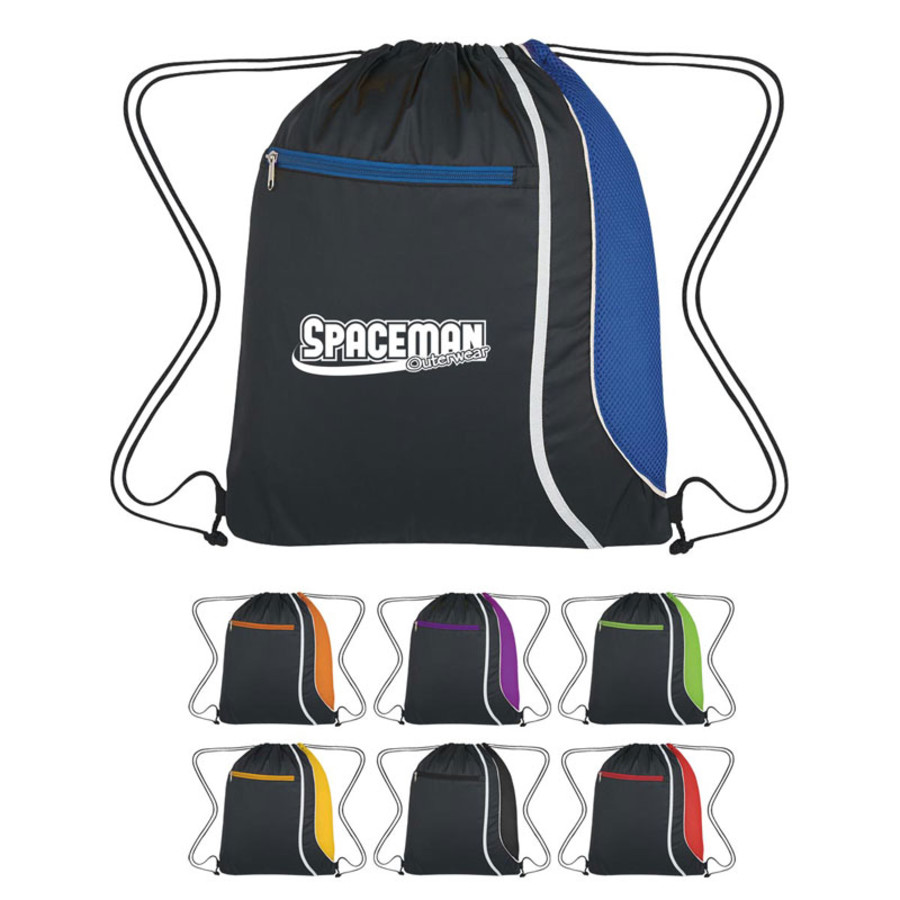 Monogrammed Mesh Accent Drawstring Sports Pack 