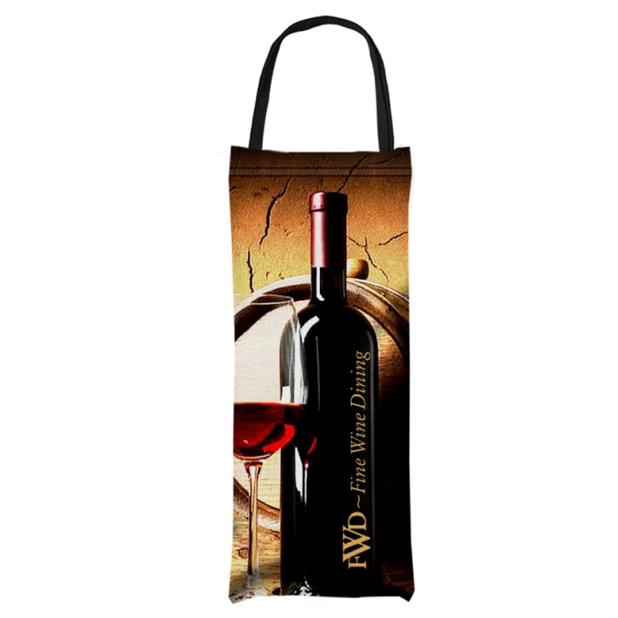 6" W X 16" H Polyester Wine Bag