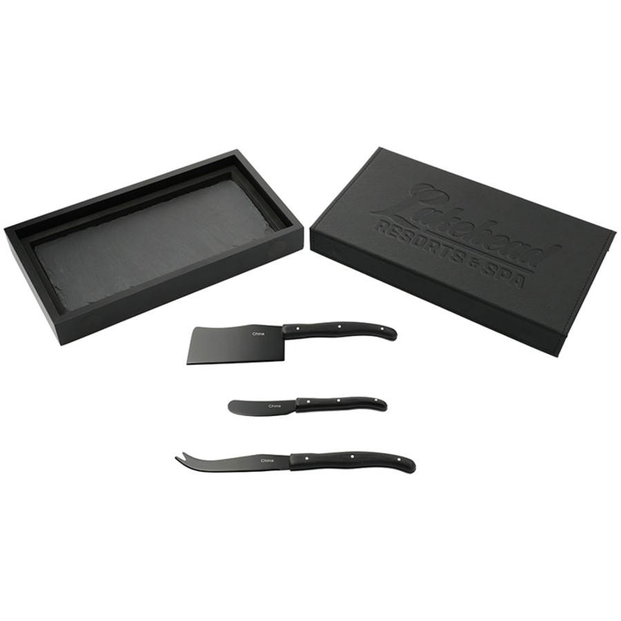 Modena Black Cheese & Serving Set