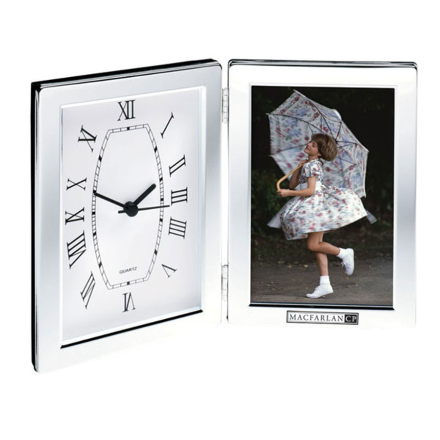 Promotional 4"x6" Photo Frame & Hinged Clock