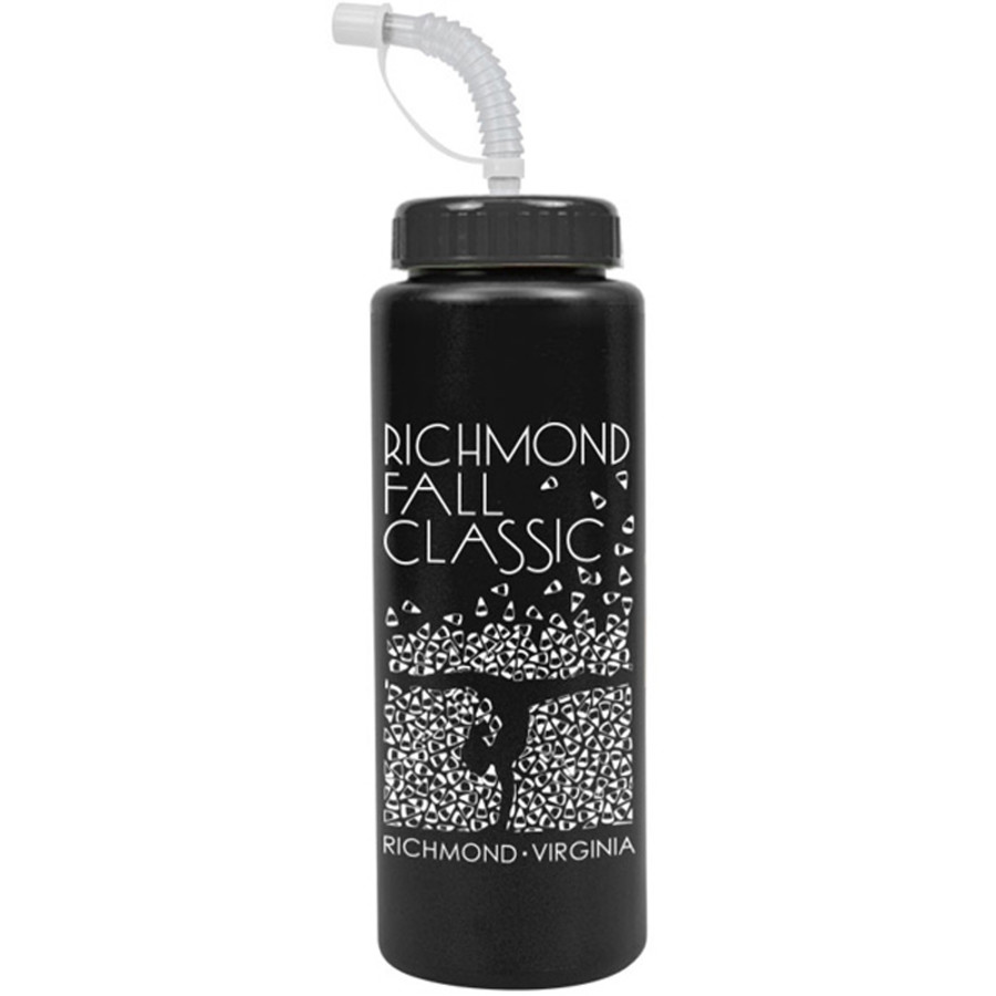 Customizable 32 oz. BPA Free Colors Bottle with Straw