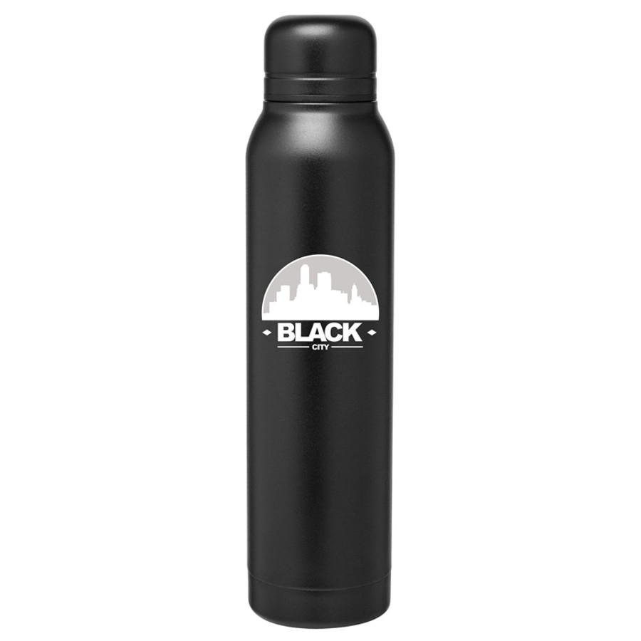 Matte Black 17 oz Stainless Steel H2GO Force Thermal Water Bottle Hanley Wood