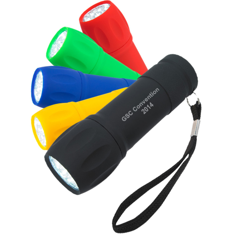 Printed Rubberized Torch Light with Strap
