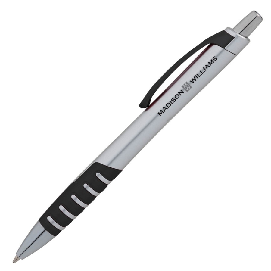 Apex Silver Plunge-Action Ballpoint Pen