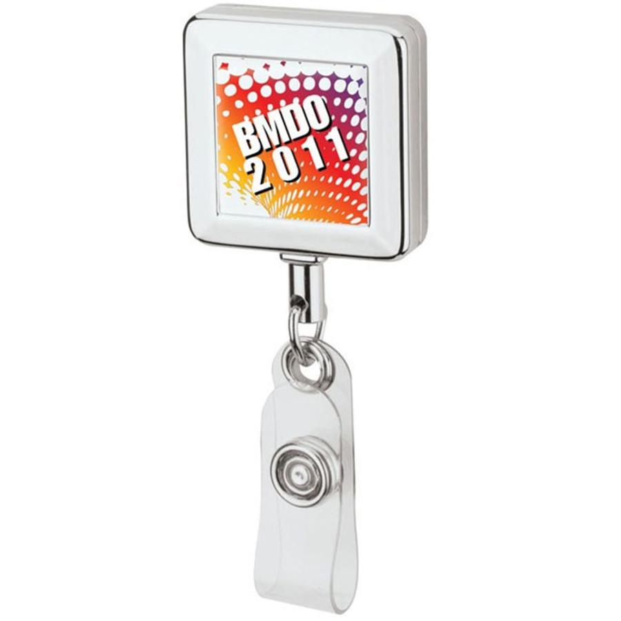 Personalized Square Metal Badge Holder