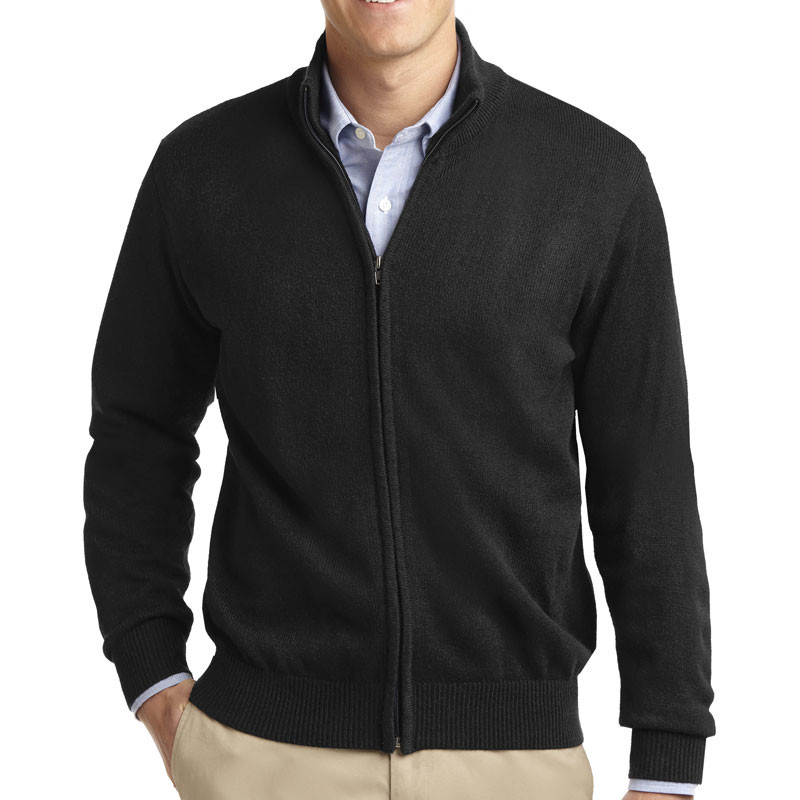 Port Authority Value Full-Zip Mock Neck Sweater