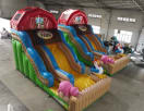 Children's Party Farm Dual Lane Slides