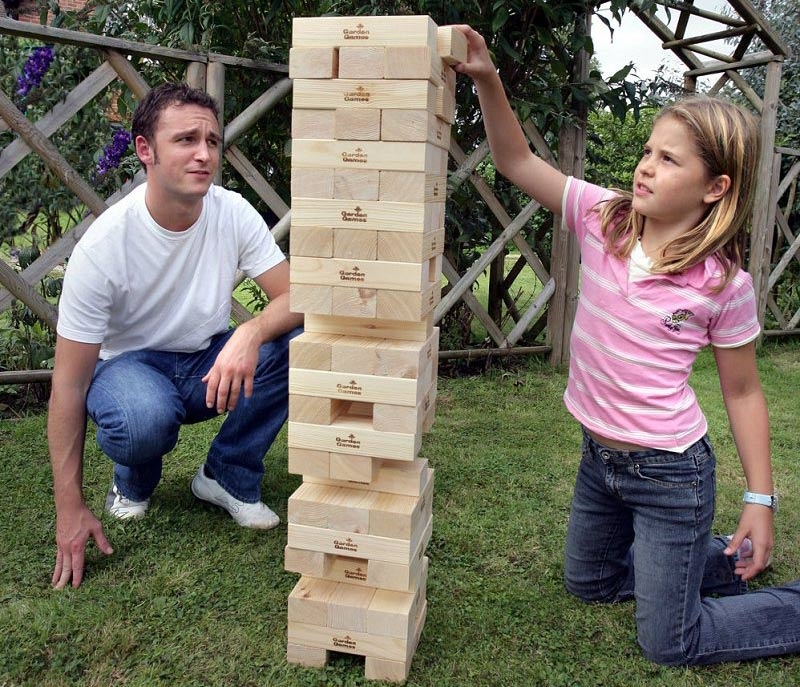 Jenga Wood Game For Adult And Kids - Large -54pcs