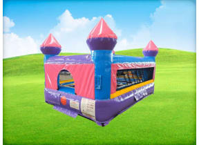 Pink and Purple Castle Tiny Indoor/Outdoor Bounce House