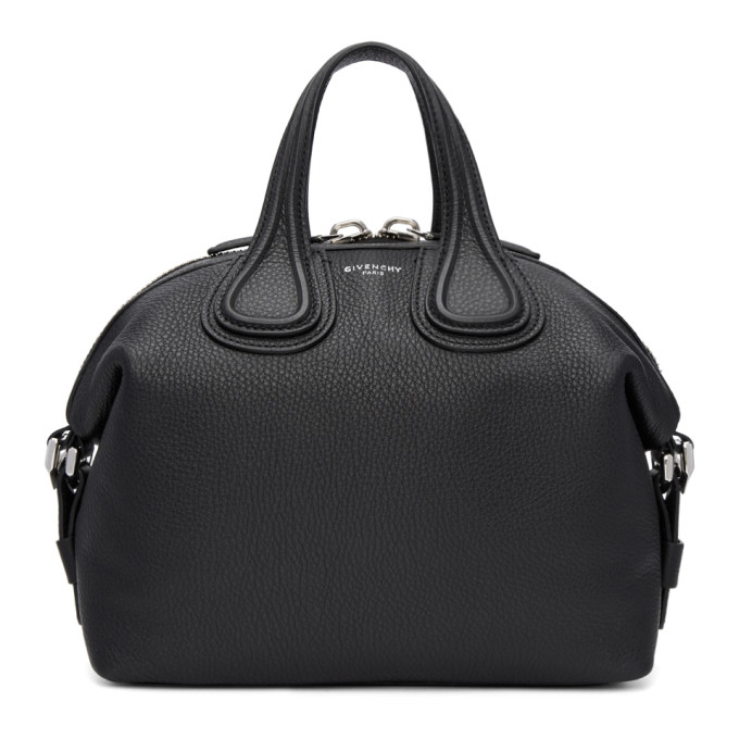 GIVENCHY Micro Nightingale Shoulder Bag In Black Textured-Leather ...