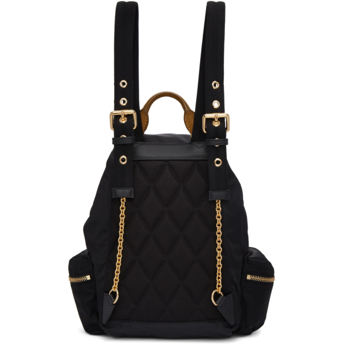 BURBERRY The Medium Rucksack In Technical Nylon And Leather, Black ...