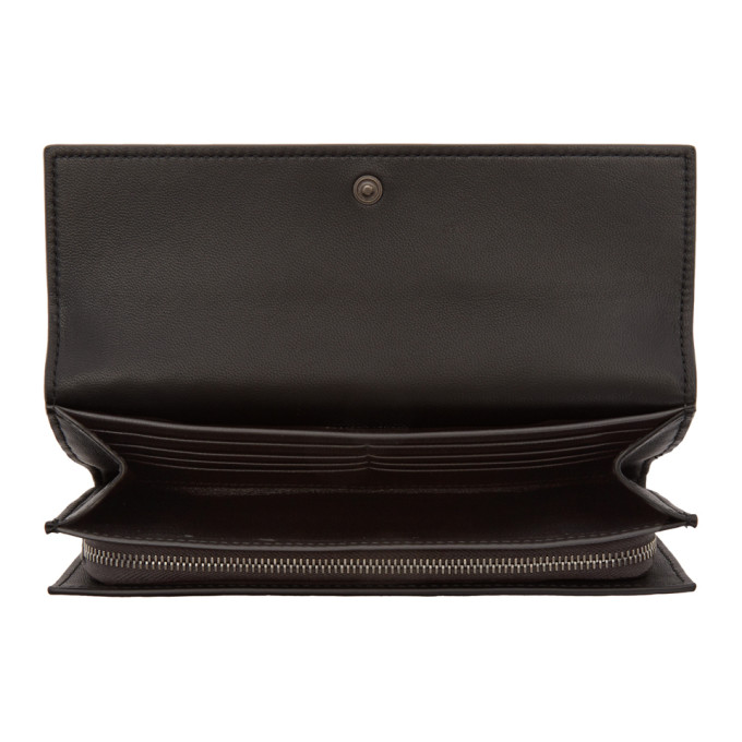 BOTTEGA VENETA Intrecciato Continental Leather Wallet in Colour: Black ...