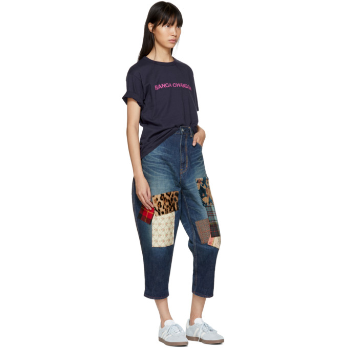 bianca chandon海军蓝logotypet恤