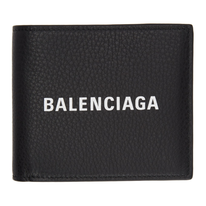 BALENCIAGA Black Logo Everyday Wallet