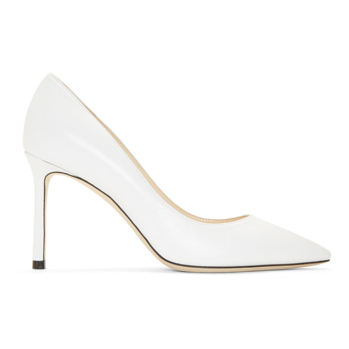 Jimmy Choo Romy 85 Patent Leather Pumps In Optic White | ModeSens