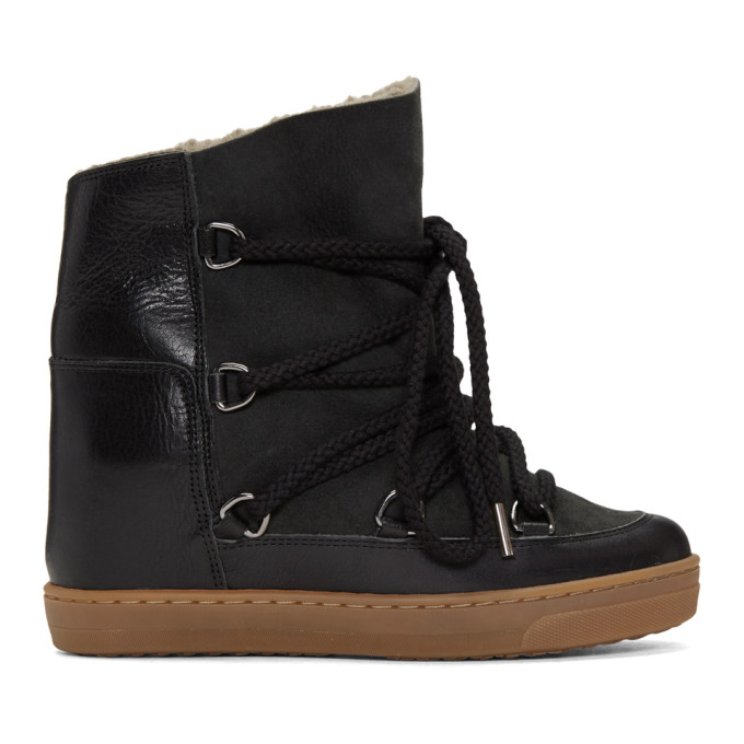 ISABEL MARANT BLACK NOWLES BOOTS