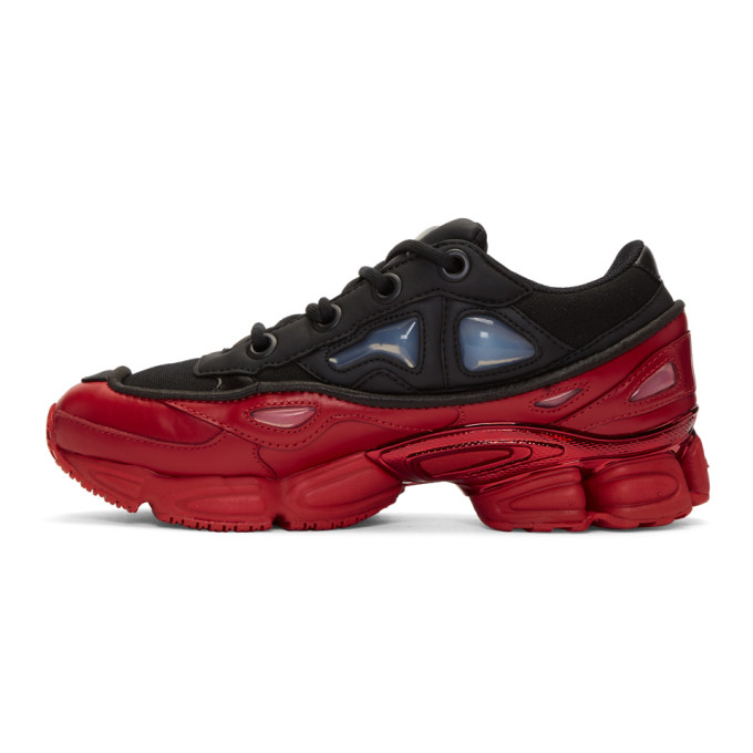 RAF SIMONS Black & Red Adidas Originals Edition Ozweego 3 Sneakers in ...