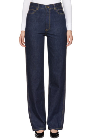 Calvin Klein 205W39NYC - Blue High-Rise Straight Jeans