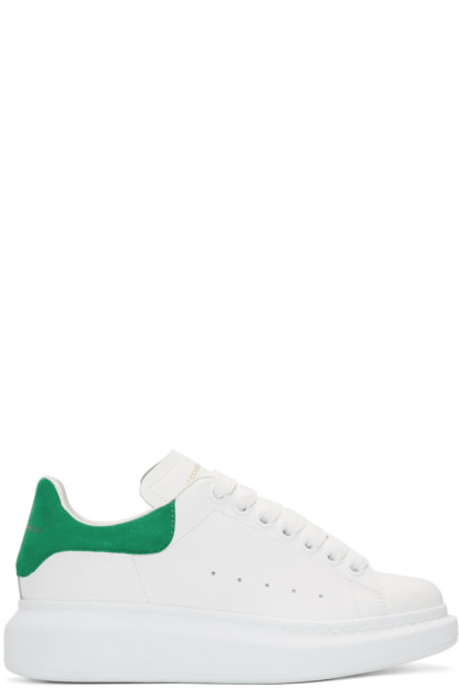 Alexander McQueen - White & Green Oversized Sneakers