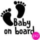 Baby on board / børn i bilen - klistermærke