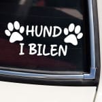 Hund i bilen klistermærke #2