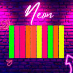 NEON strygestof pakke (10 forskellige ark)