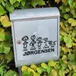 Postkasse stickers - familie nr 5 