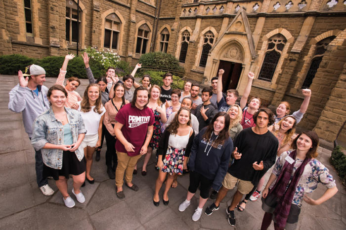 The University of Melbourne’s 2015 cohort of first year Indigenous students. Picture: Peter Casamento