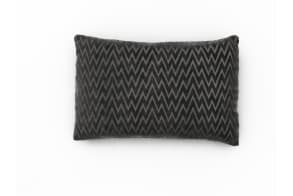 Zigzag Velvet Charcoal Cushion