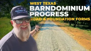  West Texas Barndominium | 800-Ft Access Road & Forms Set | Texas Best Construction 