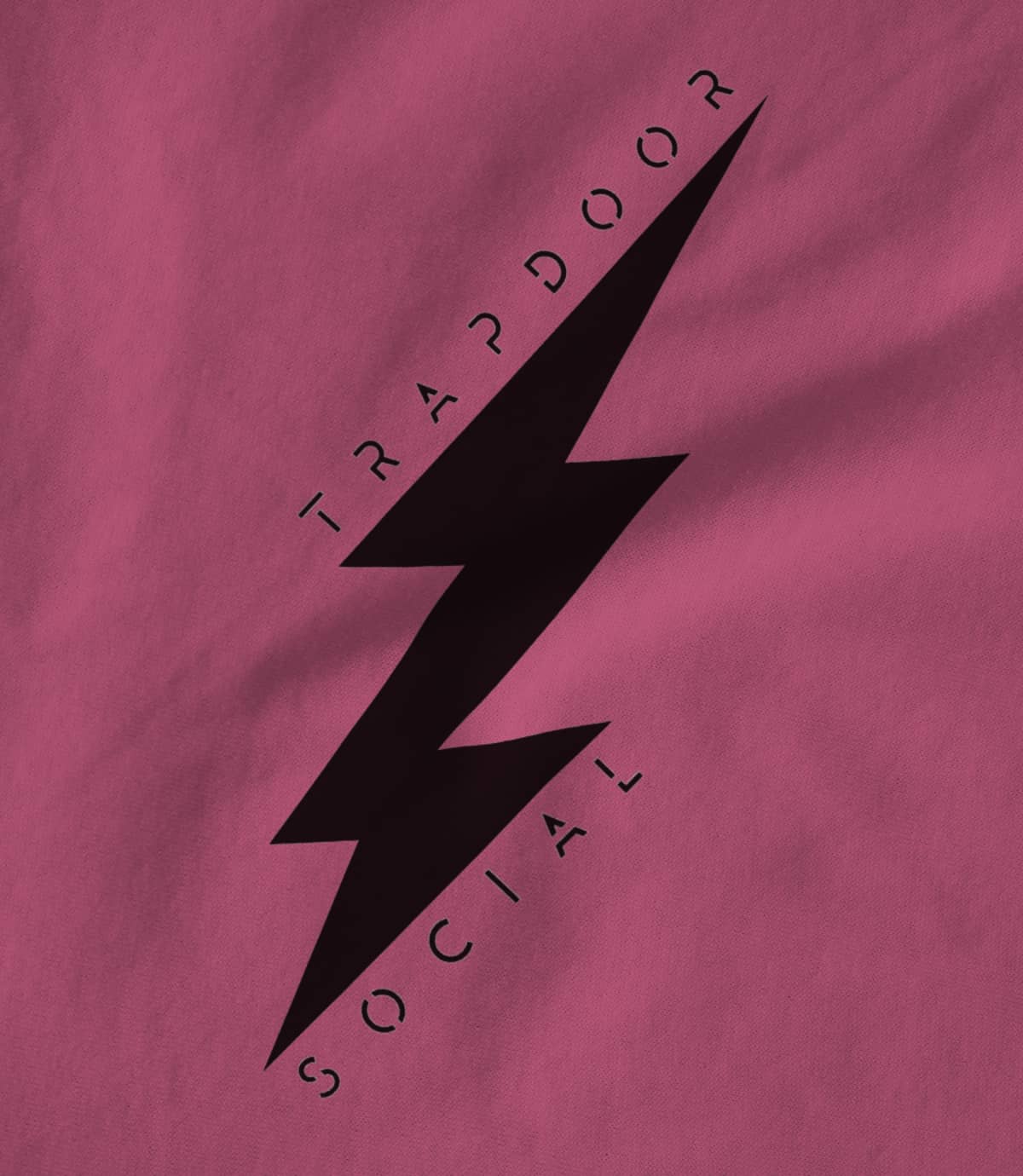 Trapdoor social lightning bolt   pink black 1476752770