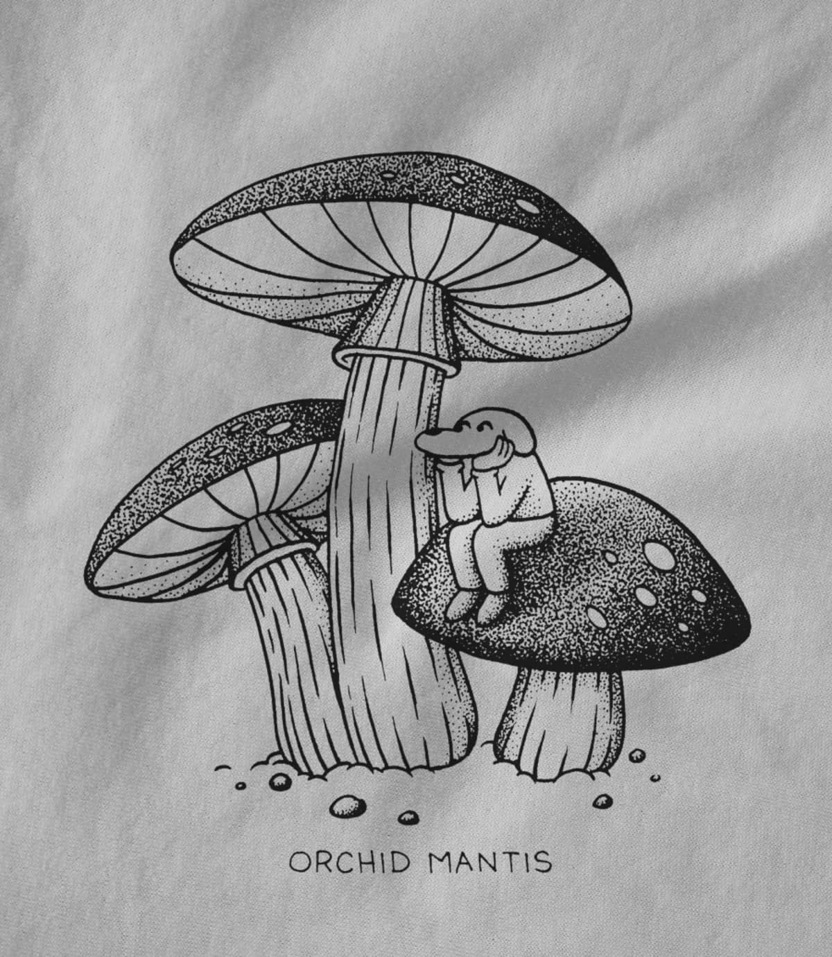 Orchid mantis mushroom shirt 1602114384