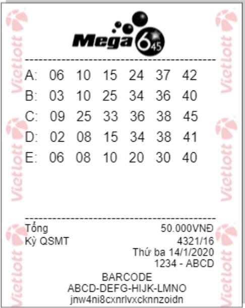 Cách dò số Vietlott 6/45