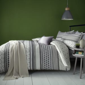 Fusion Retrace Stripe Charcoal Bedding Set Double From Argos
