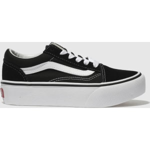 Vans Black & White Old Skool Platform Trainers Junior Vans Black & White Old Skool Platform Trainers Junior