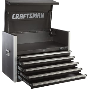 Craftsman 32 In 5 Drawer Ball Bearing Slides Top Chest Black
