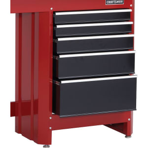 Craftsman 5 Drawer Workbench Module Red Black Baked Enamel Red