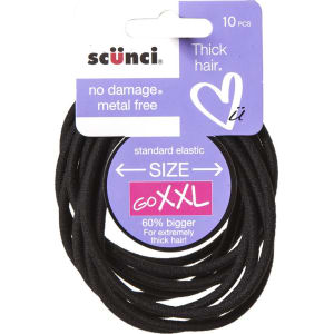 Scunci Thick Hair Elastics 10pk From Boots