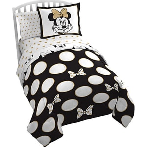 Minnie Mouse Gold Polka Dot Comforter Set Twin From Disney Store